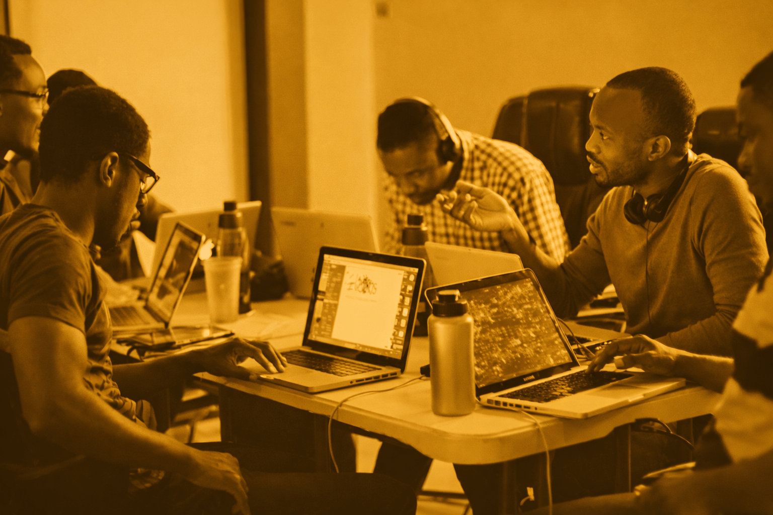 Our team collaborating